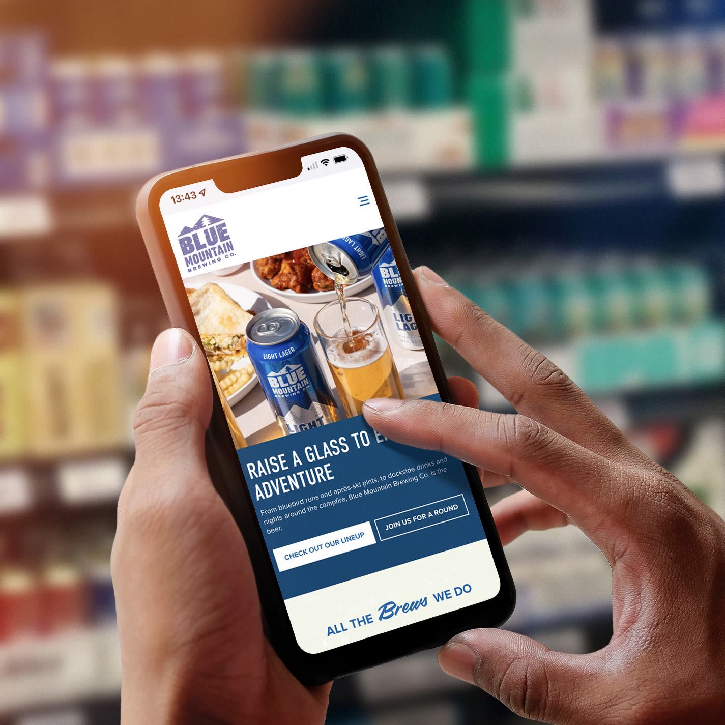 Someone is looking at the Awesome Gifts website on their phone and on a computer screen. This website is hosted on Tymbrel.