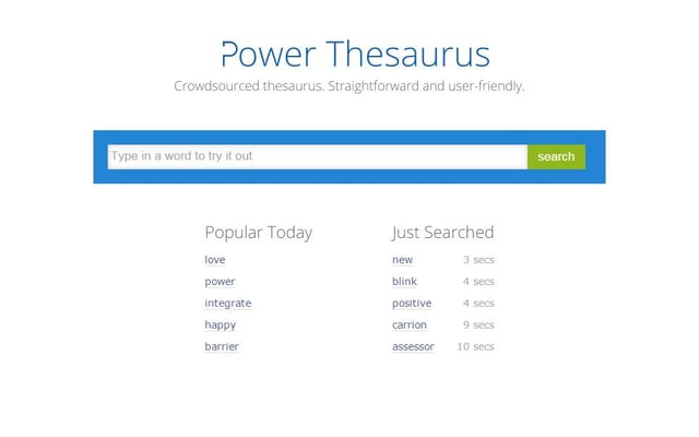 power thesaurus, blogging for business, writing tools