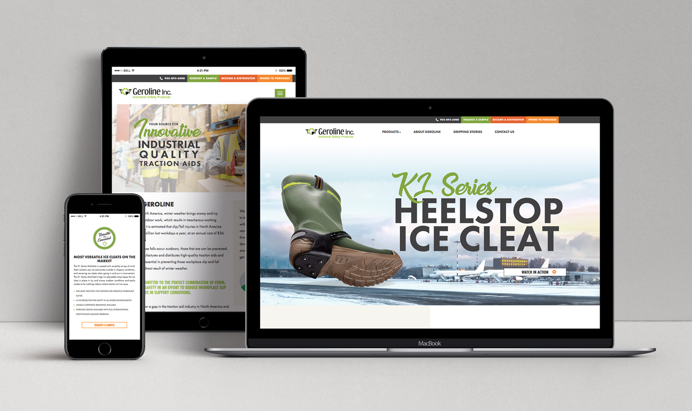 Geroline website design case study H&C Inc